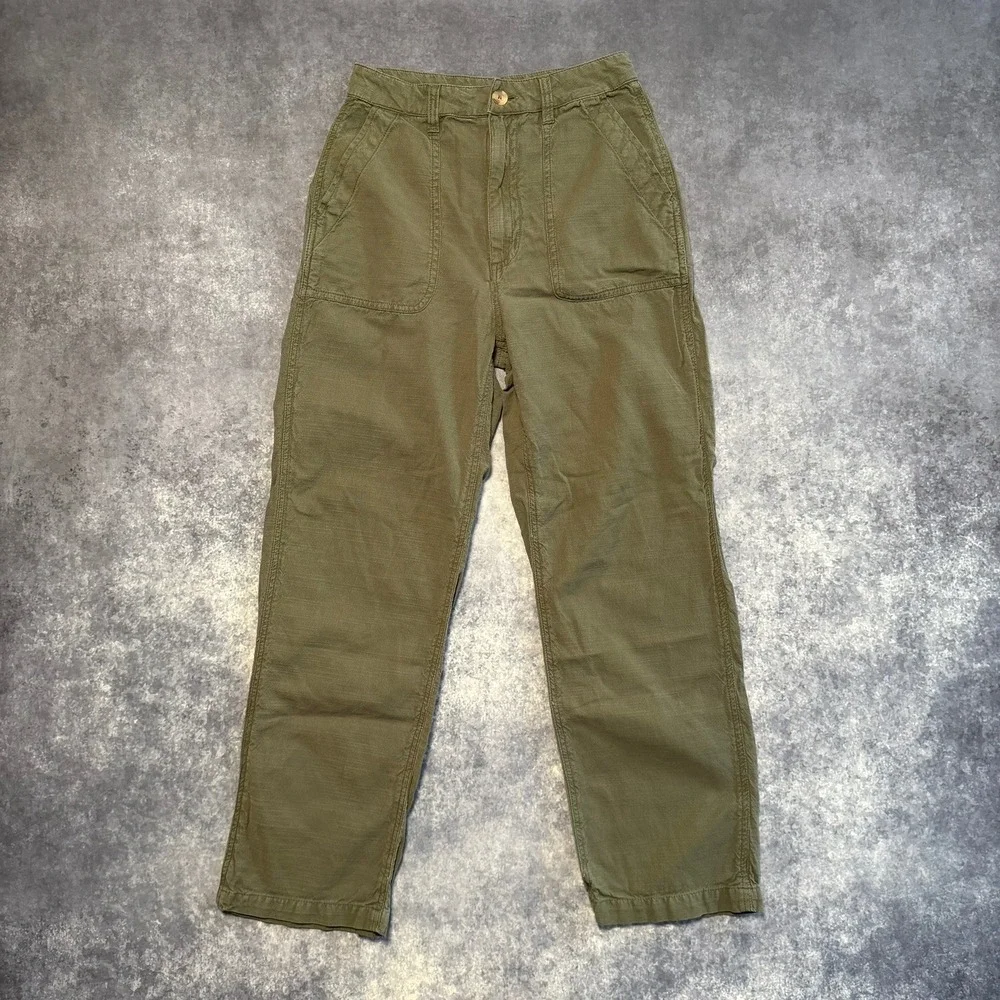 Billabong Womens Olive Green High Rise Utility Carpenter Pants 25 OG107 Military
